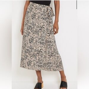 Leopard Print Midi Skirt